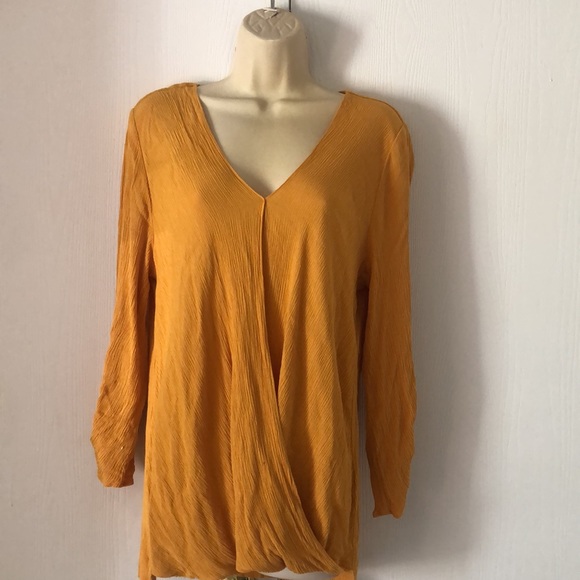 Woman’s Vision 155 fall mustard color blouse - Picture 3 of 13